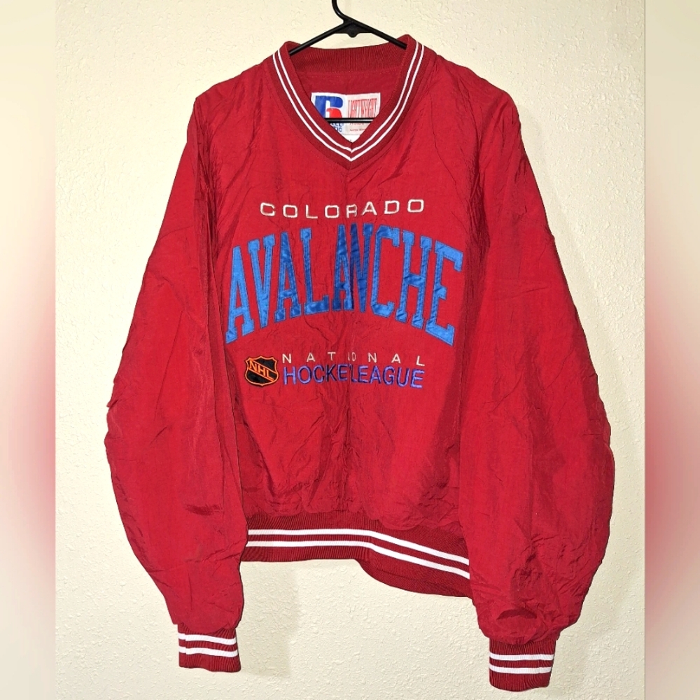 Colorado Avalanche NHL Russell Athletic Red Pullover Size Large